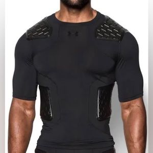 Mens Gameday Under Armour Max Football Black Padded Shirt- Size Small l